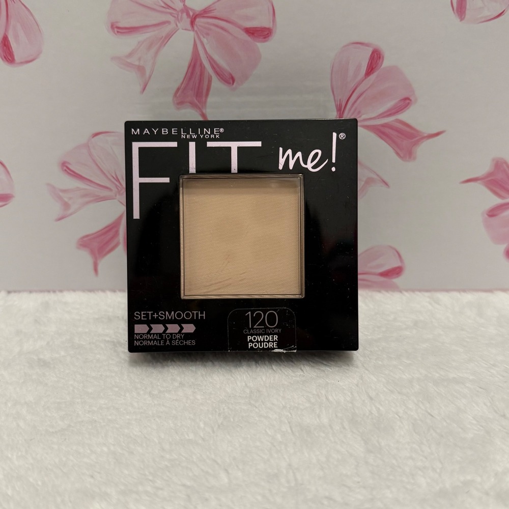 Maybelline Fit Me Powder 120 Classic Ivory Set Smooth For Normal to Dry Skin